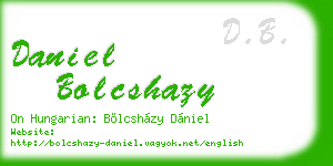 daniel bolcshazy business card
