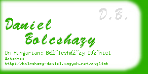 daniel bolcshazy business card